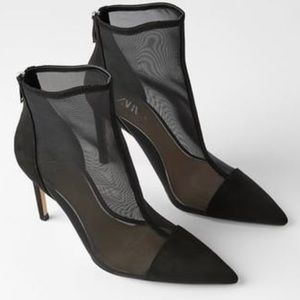 Brand New w/o Tags “Zara High Heeled Mesh Booties”…SOLD OUT!!!